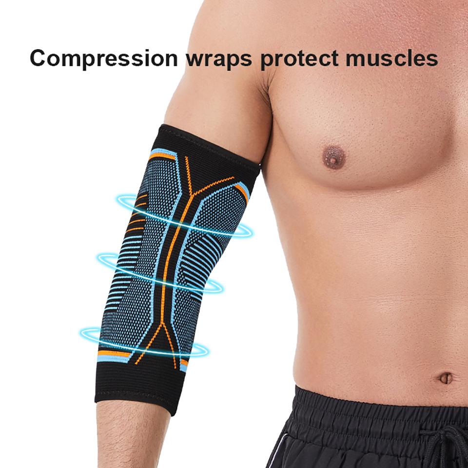 1Pcs Sports Knit Elbow Brace Weightlifting Support Reduce Tennis Golfers Elbow Pain Relief Compression