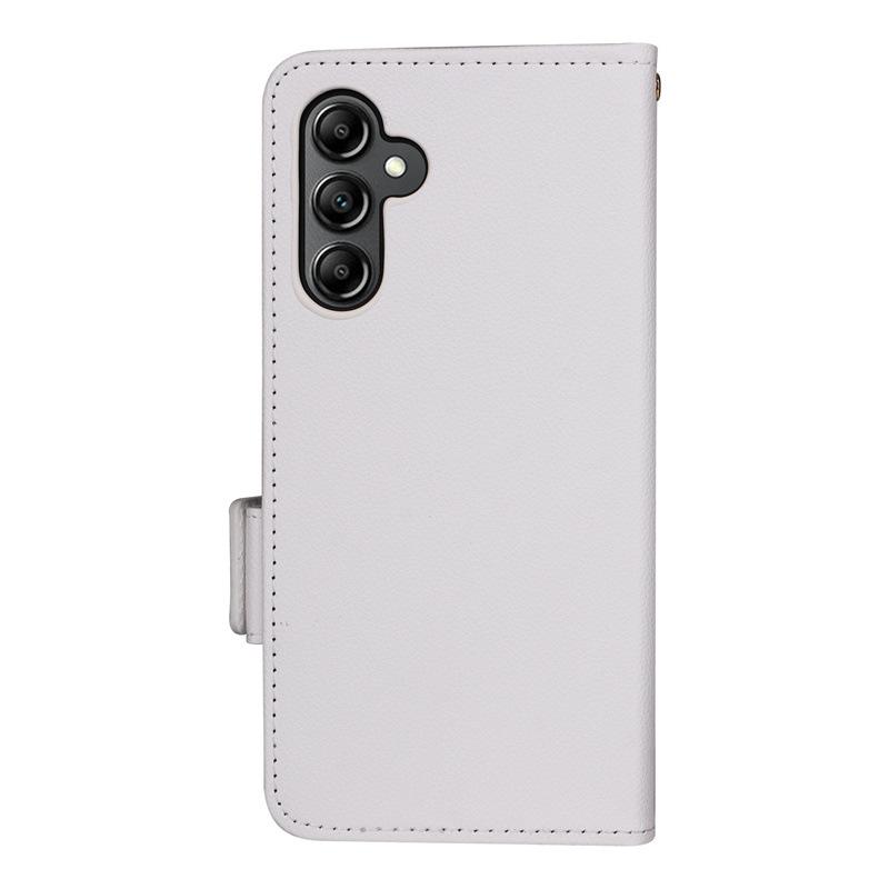 Samsung A15 Phone Case: Leather Cover with Card Holder, Stand, and Lanyard for 4G/5G Models