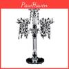 Sparkling Artificial Crystal Candle Holder Lotus Design For Daily Home Decor