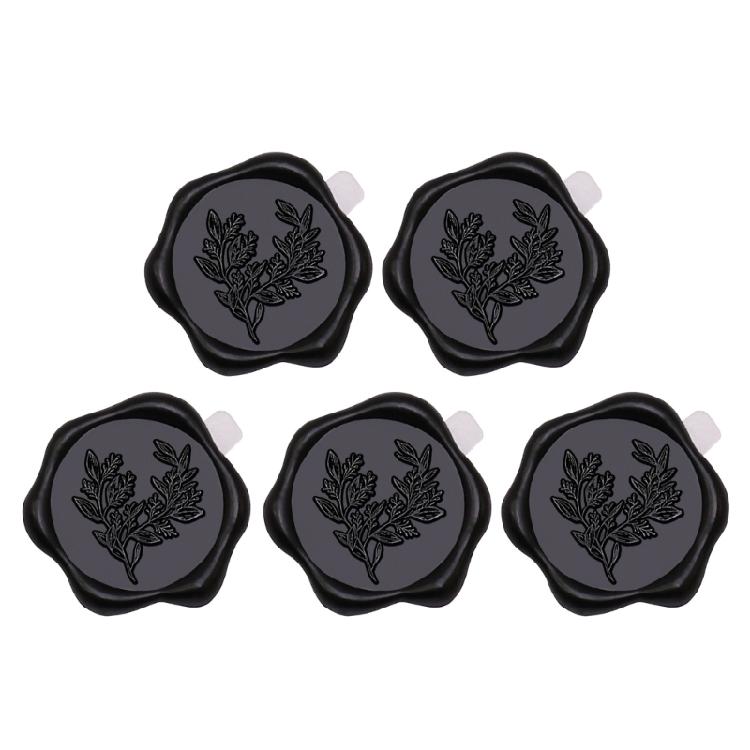

5/10Pcs Antique Leaf Embossed Seal Stamp Sticker 30mm Adhesive Labels for Envelope Invitation Card Scrapbooking