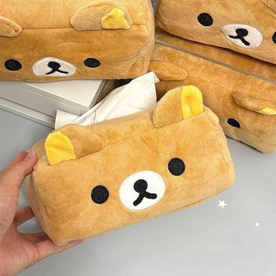 Rilakkuma Belle Peluche Boîte à Mouchoirs Anime Dessin Animé Maison Salon Chambre Mignon Porte-Papier Mode Sac de Rangement Serviettes en Papier