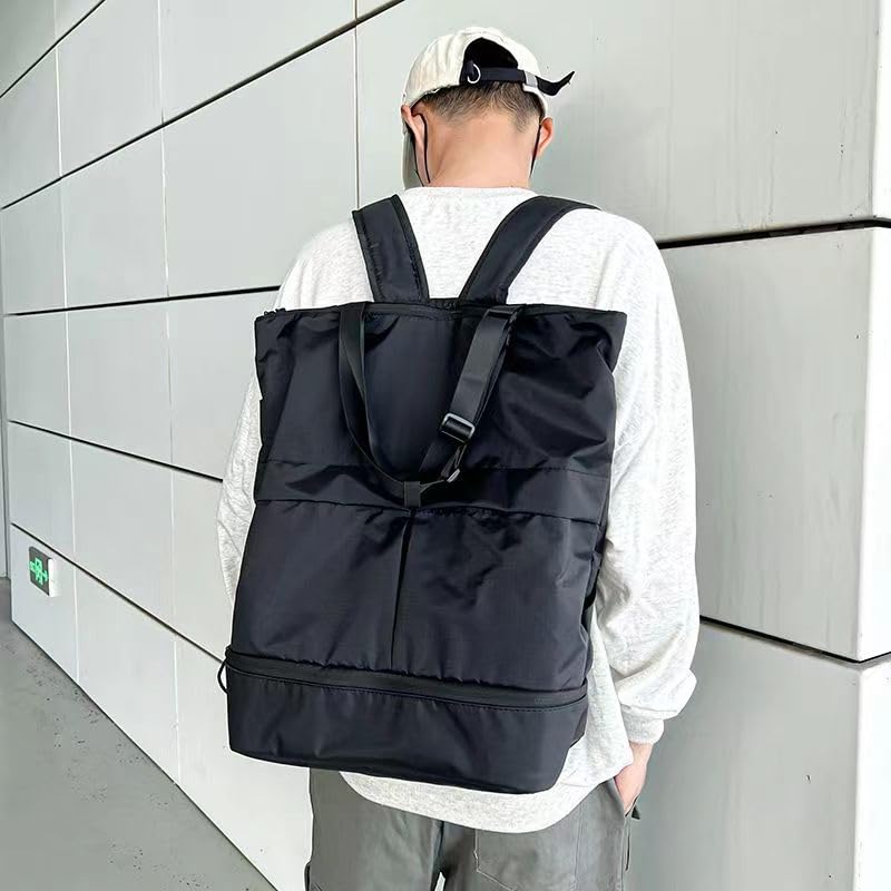 HOLARFAN Tragetasche, multifunktional, großes Fassungsvermögen, Rucksack, umweltfreundliche Tasche, A4-Format, für Damen und Herren, leicht, wasserabweisend, ideal für die Schule