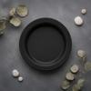 Black Candle Holder Decorative Centerpiece Round Candle Tray Candlestick Modern Design Rust-Resistant for Wedding, Tabletop