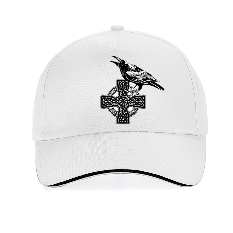 Viking Ragnar'S Raven Print Baseball Cap Fashion Brand Summer Hip Hop Cap Men Raven Viking Rune Hats Adjustable Snapback Bone