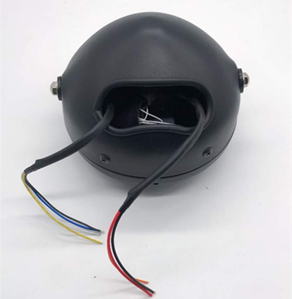 Szmsmy 6.5" Universal Retro Motorcycle LED Halo Headlight Cafe Racer Vintage Motorcycle LED Headlamp Bike Front Light