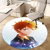1pc Haikyuu Hinata Shoyo Anime Design Round Carpet - Office Chair Mat, Non-Slip Rug for Home Decor, Seasonal Gift, Suitable for Office, Living Room