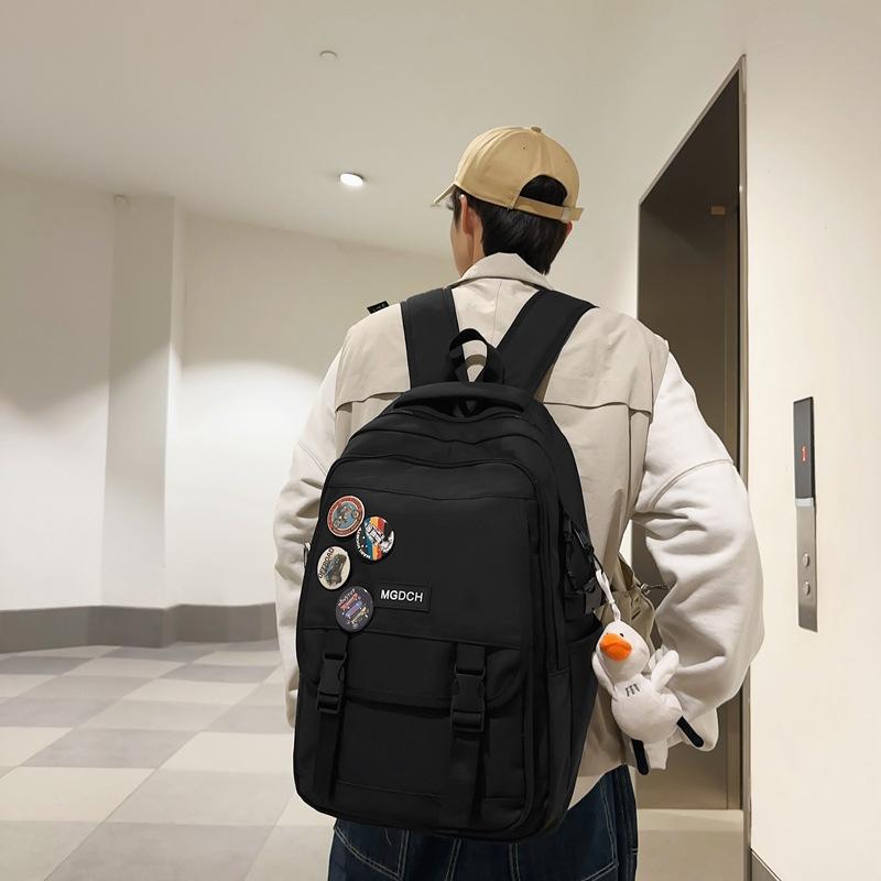 Male Large Capacity Backpack Female Middle School Student Schoolbag Unisex Travel Backpack