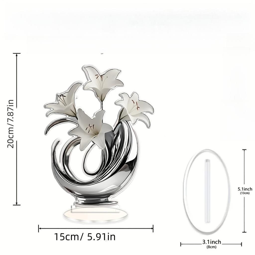 1pcs Table Flower Decoration - Desktop Plaque, Suitable for Living Room, Bedroom, Study, and Office Decoration, Four Seasons Decoration