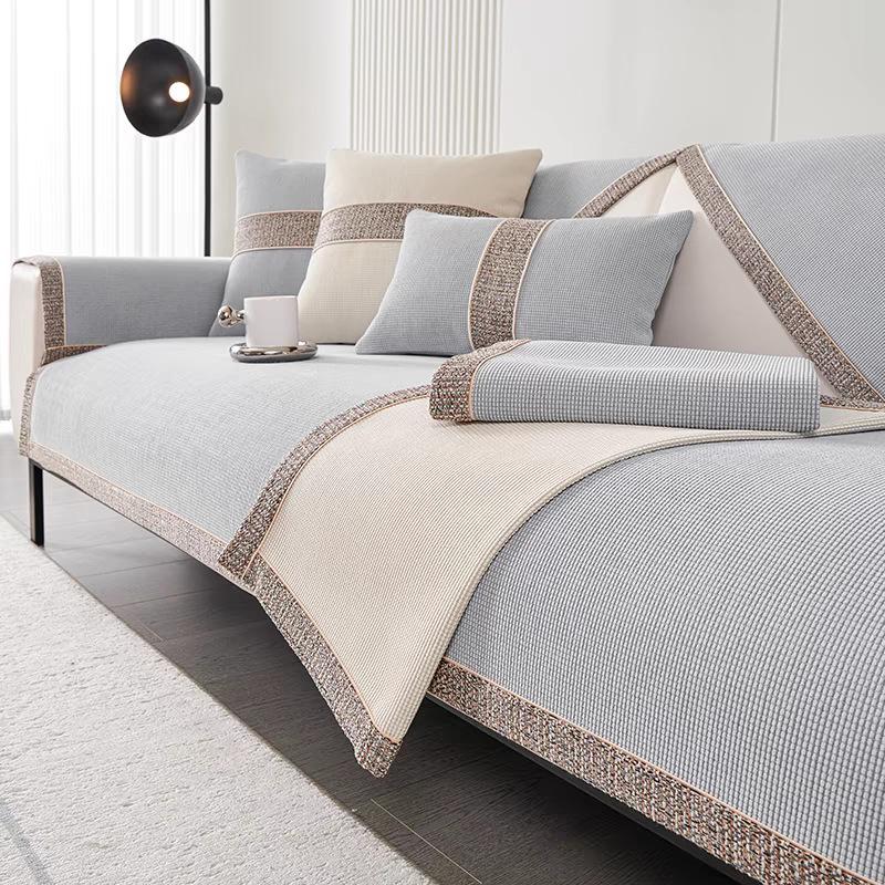 Sofa Cushion Universal Chenille Fabric Non-slip Seat Cushion Simple Leather Sofa Cover Suitable for Home Decoration In Offices, Bedrooms, Living Rooms