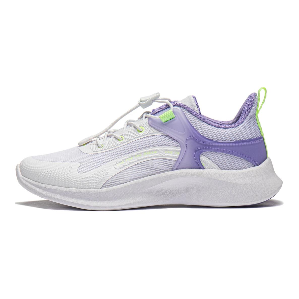 Li Ning Детские удобные нескользящие низкие повседневные кроссовки Детские кроссовки Белый Фиолетовый YKCU038-6 31