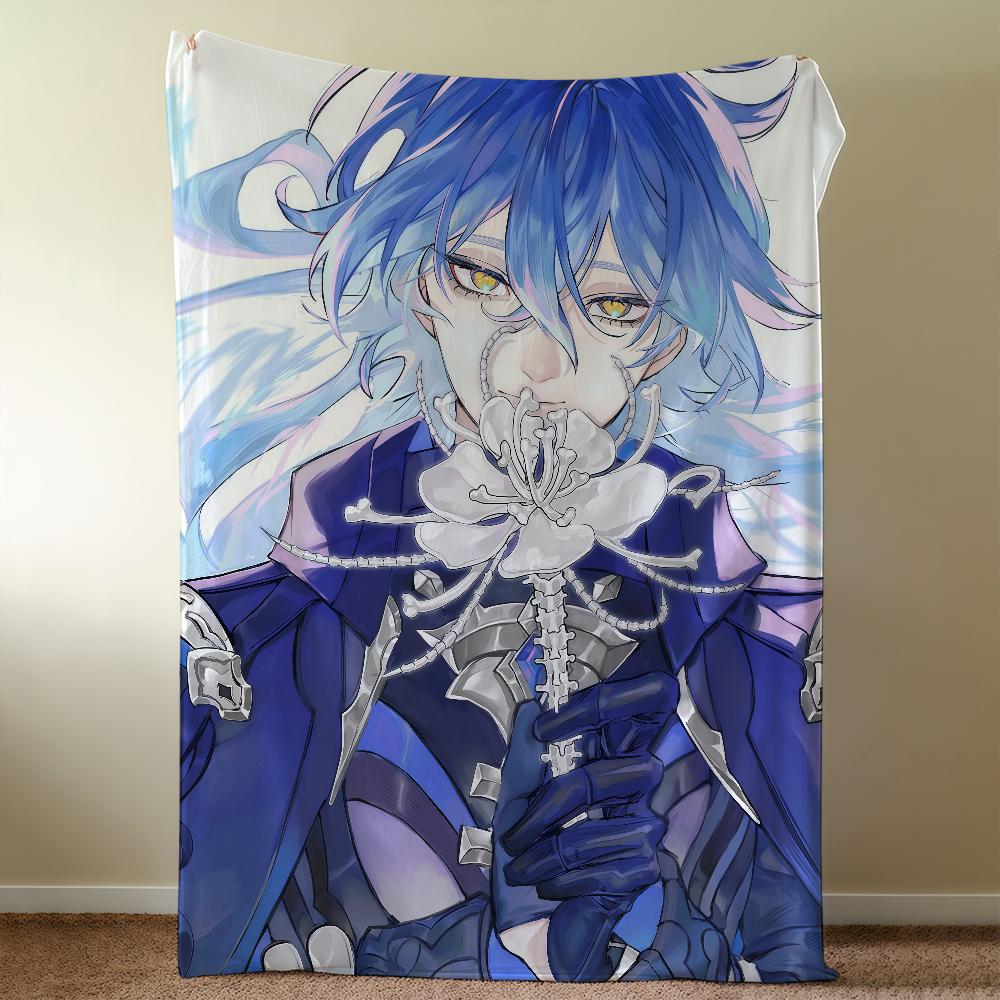 Genshin Impact Flins Decke Überwurf Super Kuschelig Plüsch Wohnzimmer Sofa Couch Kindliche Geburtstagsgeschenke