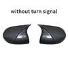 For Honda Fit Jazz GK5 2014- Horn Shape ABS Carbon Fiber Style Rear View Side Mirror Cover Rearview Caps Auto parts
