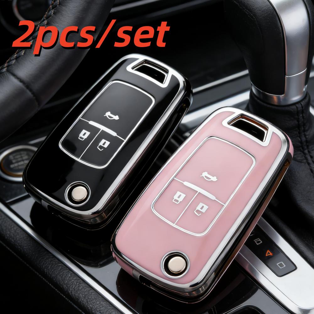 2pcs Car Key Case Covers For Opel Astra Corsa Mokka Buick Chevrolet Cruze Aveo Malibu Trax Sail