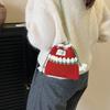Trendige Lustige Nischen-Design-Sense Umhängetasche Pendler-Geldbörse Mädchen-Schultertaschen Handgefertigt Stoffblockierung Persönlichkeit Handtasche