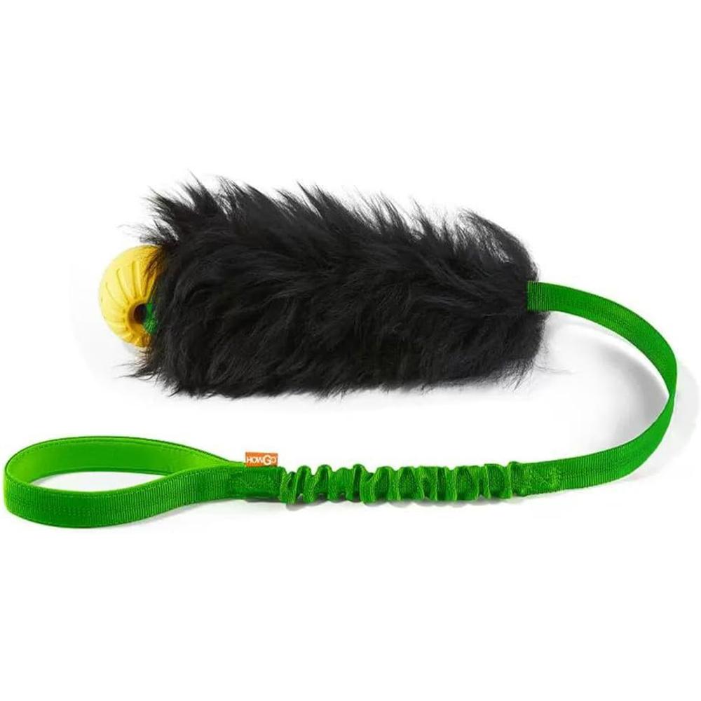 Juguete de Cuerda para Perros Juguete Interactivo Bungee Perseguidor para Perros Con Pelota de Goma Juguete de Arrastre para Mascotas Piel de Oveja Para Perros Medianos Grandes Ejercicio Exterior