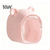Space Saving Toothbrush Case Cute Bear Wall Mounted Holder with Dustproof Flip Cover, Single Hygienic Brush Protector Dispenser Storage Organizer,