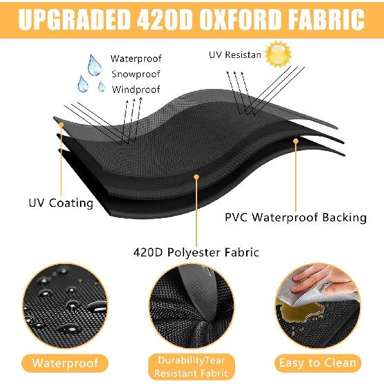 Kovshuiwe Foosball Table Cover Outdoor Waterproof Soccer Table Cover Heavy Duty Rectangular Patio Football Game Table Cover 58"x52"x30"(LxWxH)