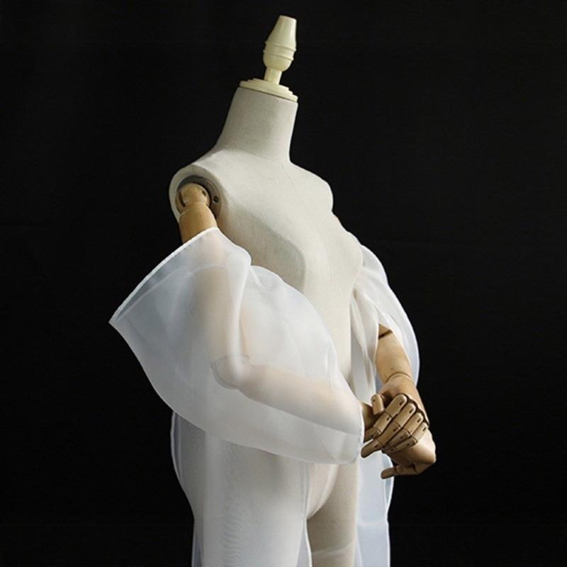 Elegant Bridal Sleeves Sheer Floating Ribbon Sleeves Arm Coverage Wedding Accessory For Bride Comfortable To Wear