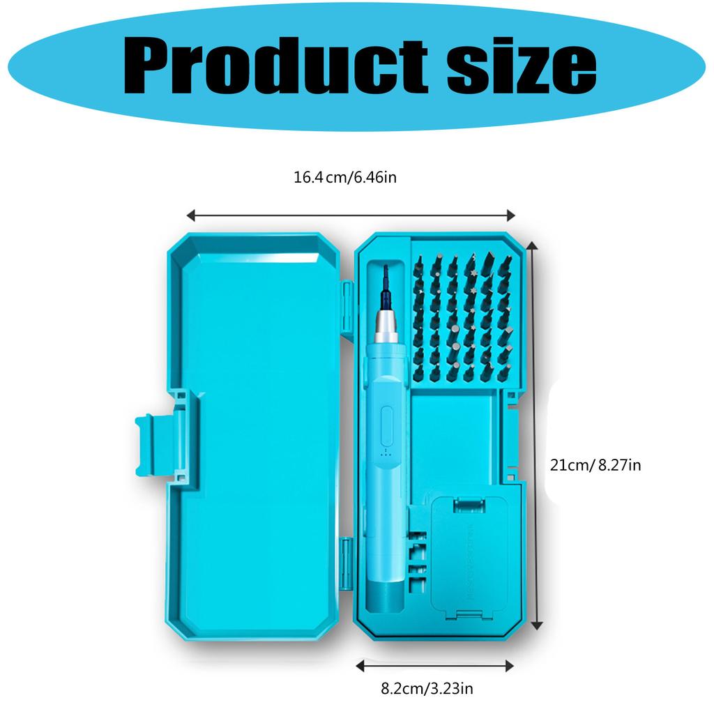 Compactly Reversible Electric Screwdriver Kit 42Pieces/set Magnetic Bits for Efficient Home Office and Outdoor Repairs