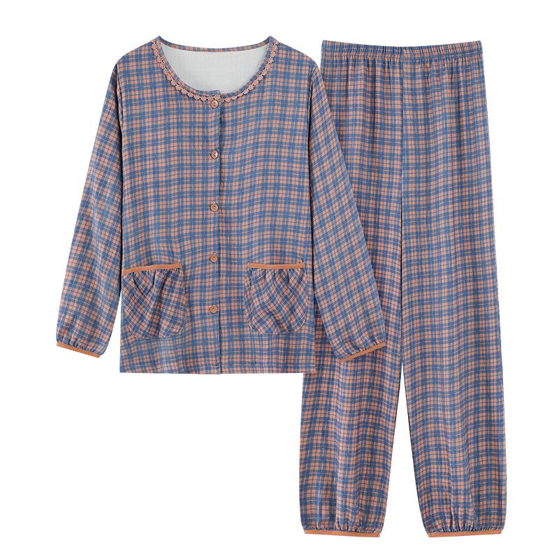 Women's Long Sleeve Pajama Set with Chest Pads - Cloud Cotton, Spring/Autumn, Casual & Stylish for Indoors or Out