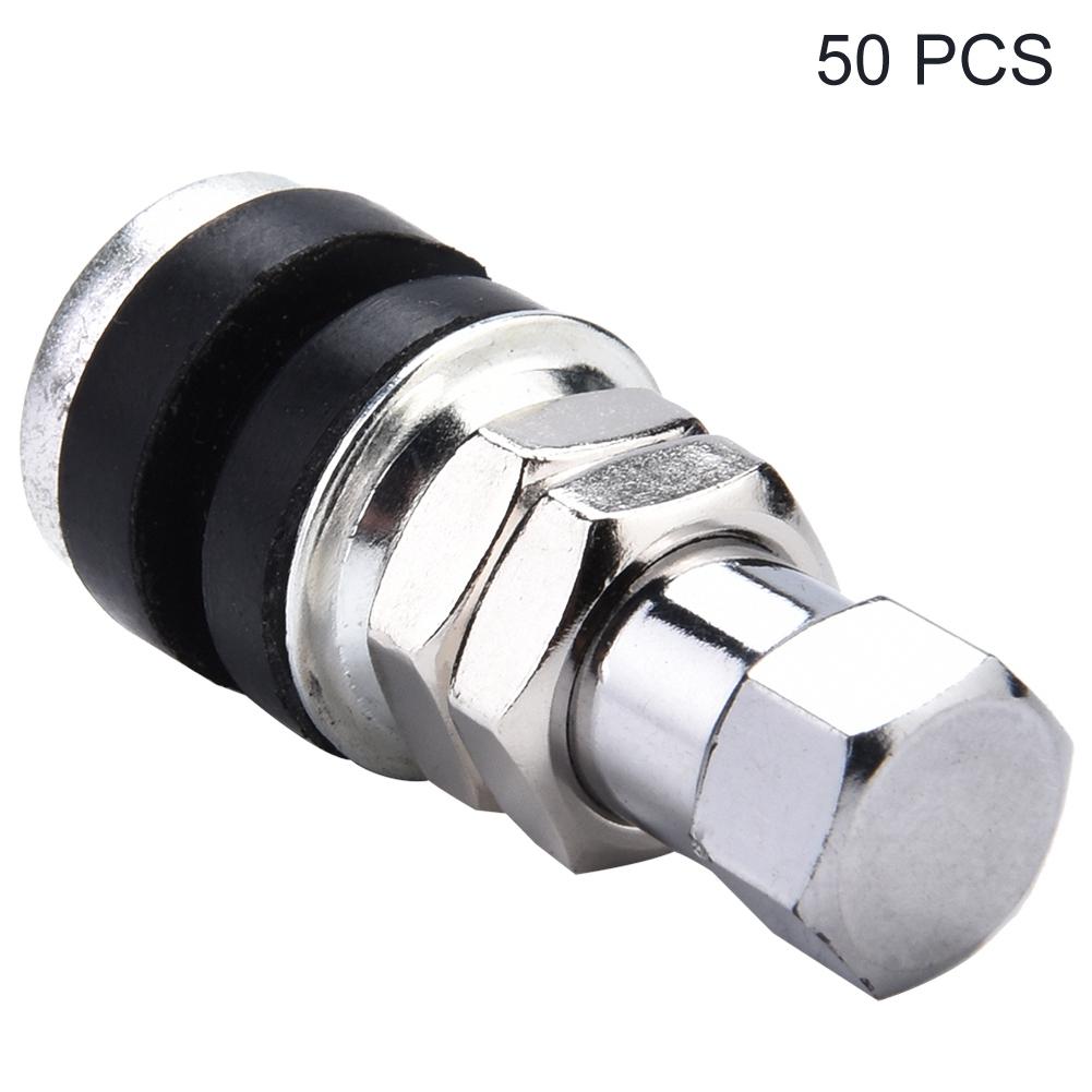 50pcs Universal Motorcycle Bicycle Auto Tubeless Vacuum Tire Valve Nozzle