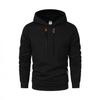 2024 European Men's Quilted Jacquard Plaid Cotton Long-Sleeve Hooded Sweatshirt
