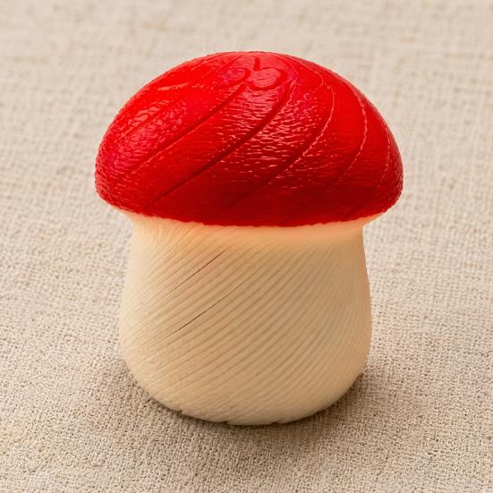 3D Printed Twisting Mushroom Toy, Stress Relief Slippery Mushroom Fidget Toy, Articulated Spiral Rotating Mushroom Toy