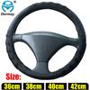 Size 36cm 38cm 40cm 42cm Black Car Steering Wheel Cover PU Leather + Silica Gel Non-slip for Car SUV Bus Truck Scania Boat