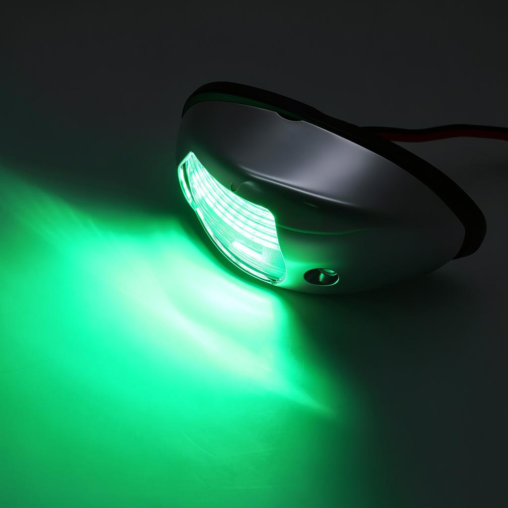 2 PCS Waterproof Yacht Navigation Light 12V 24V Boat Position Lights Marine Lights 27LED Marine Signal Warning Lamp Red & Green