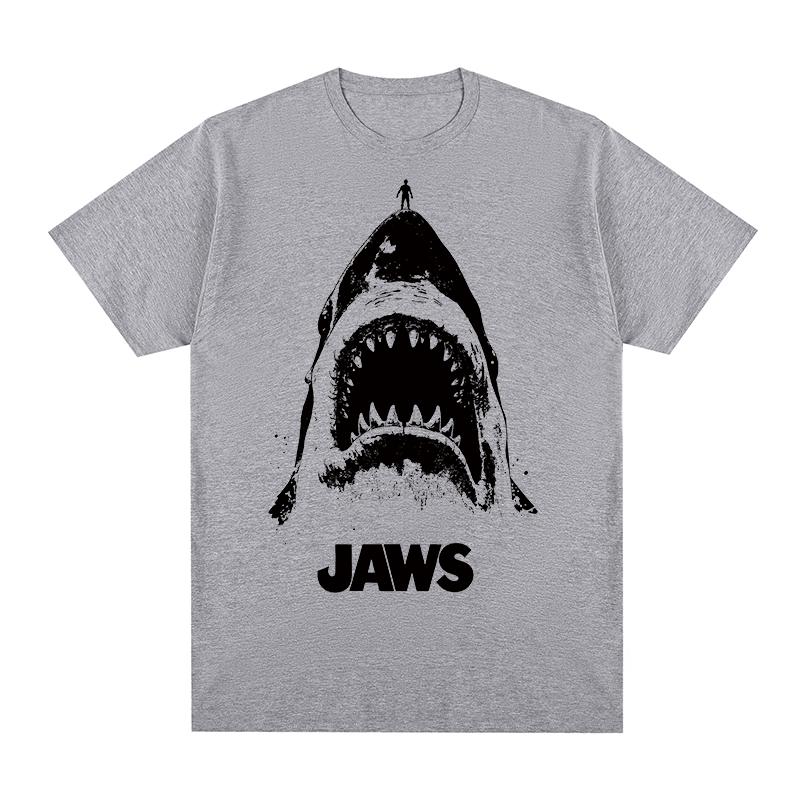 Jaws Vintage Tshirt Amity Island Welcomes You Shark fin Movie Cotton Men T shirt New Tee Tshirt Womens Tops