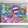 Superhero City Birthday Party Supplies Backdrop Comic Style Building Landscape Decoration Baby Shower Photo Backdround Kid Gift537