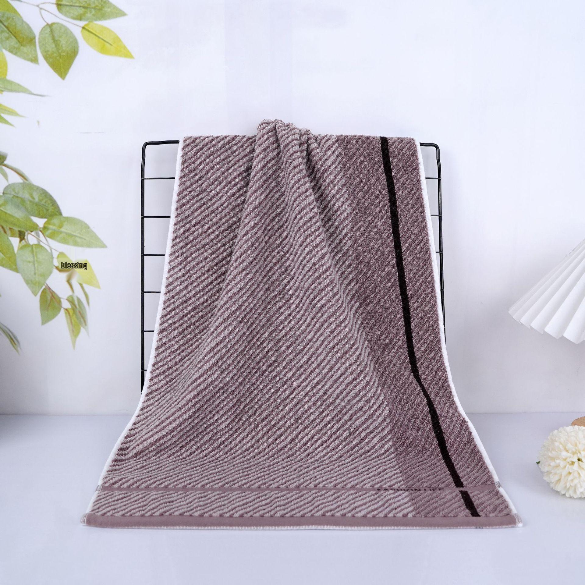 Thick, Lint-Free Cotton Towels for Face Wash – Absorbent & Large 40x90 cm коричневый