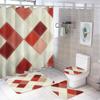 Bathroom Curtain And Rug Set, Colorful Paw Prints Pattern Printed On Bathroom Decor Sets With Shower Curtains And Rugs,