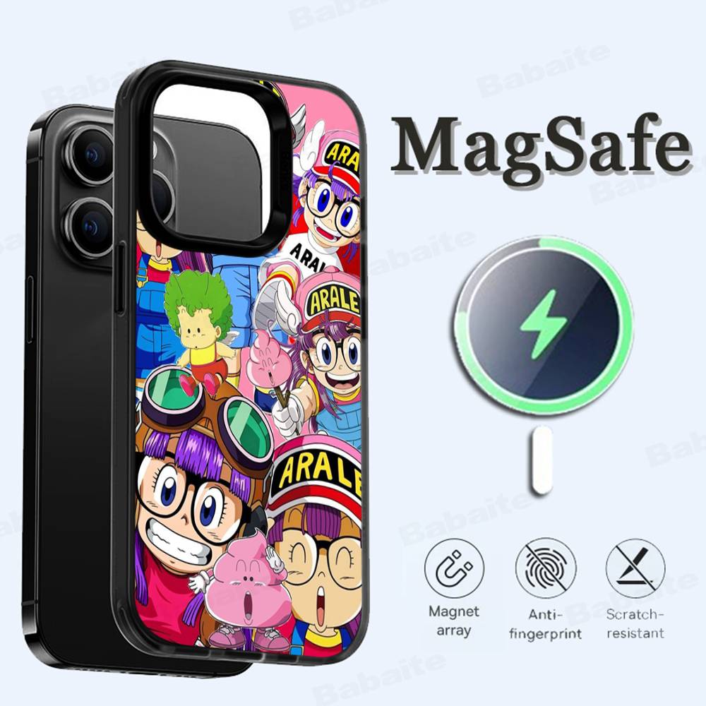 A-Arale-Dr-S-Slump Phone Case Magnetic Case For IPhone 16 14 13 12 11 15 Pro Max Plus For Magsafe Wireless Charge Cover