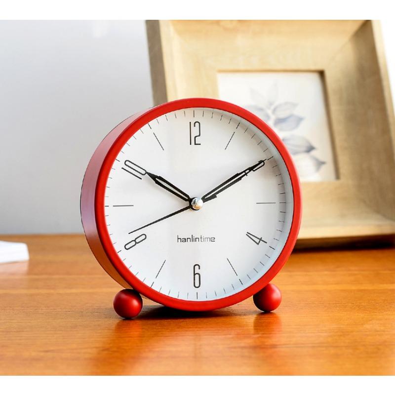 

Маленький будильник Креативный бесшумный Студенческий прикроватный Простые часы Часы Мини Металлический Детский будильник Светящийся