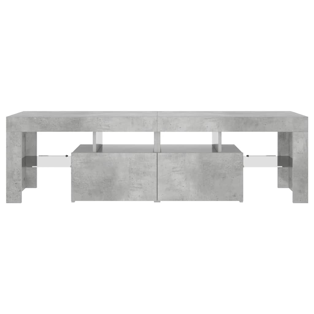 TV Cabinet with LED Lighting Concrete Grey 140 x 36.5 x 40 cm
