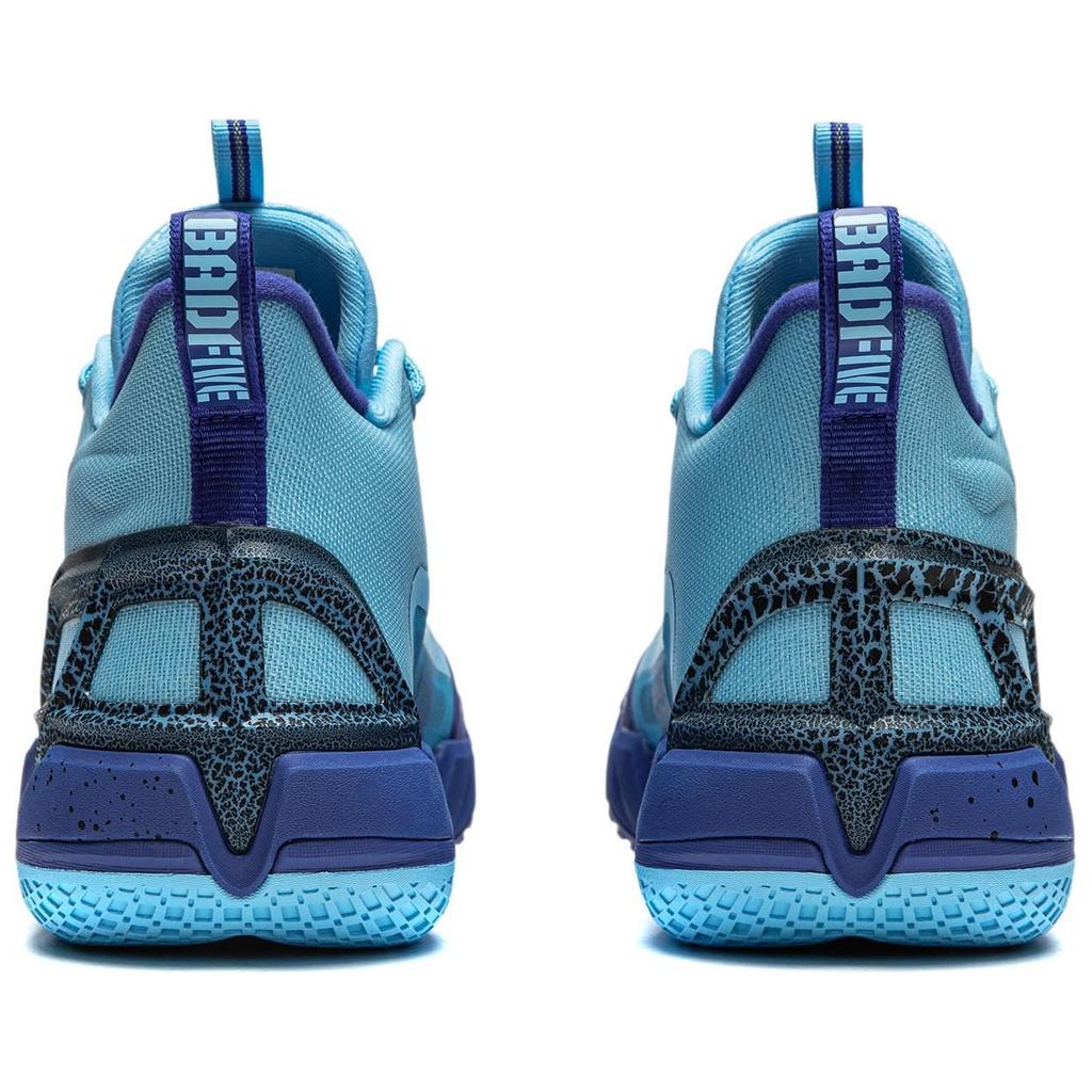 Li Ning BadFive 4 Cushioning Abrasion Resistant Breathable Mid top Basketball Shoes Men's Blue ABFU015-6