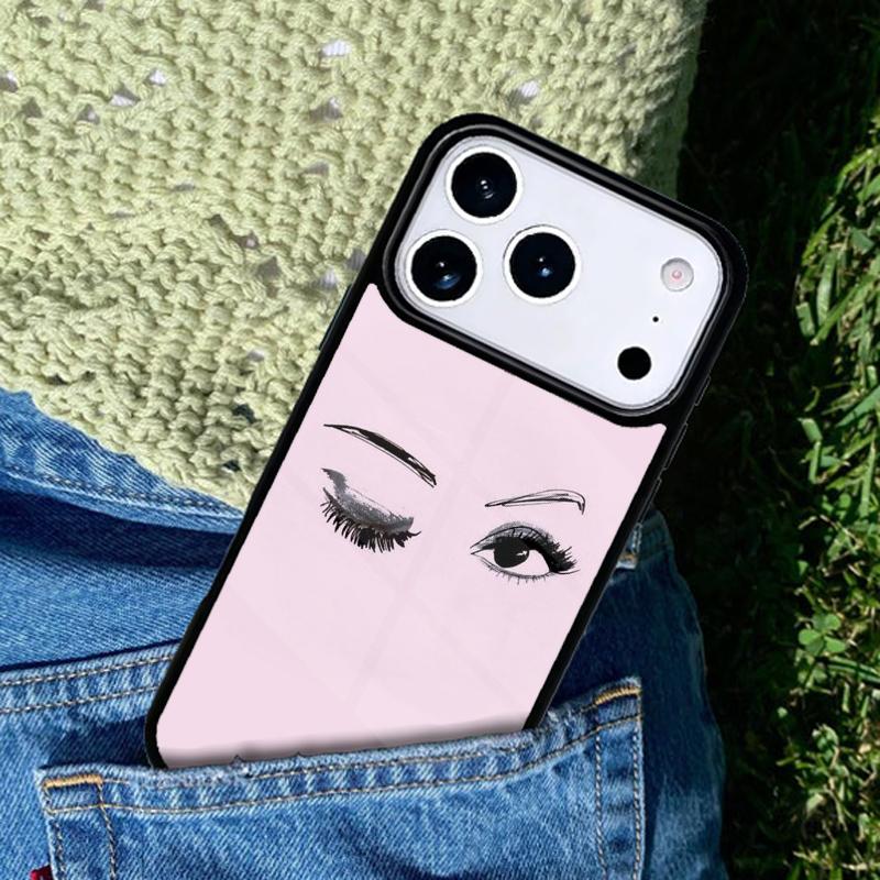 Eyes Eyelash Aesthetic phone case cover Compatible with for IPhone 17air 16e 15 14 13 12 11Pro Max 17 Air