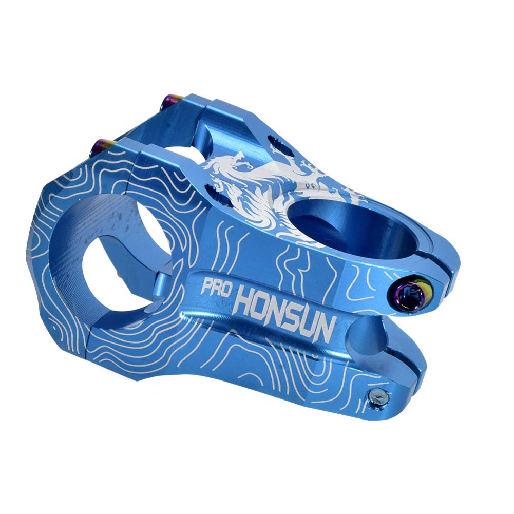 Attacco Manubrio MTB Colorato Lega CNC 31.8*45mm 0 Gradi Corto Attacco Manubrio Bicicletta Componenti Bicicletta