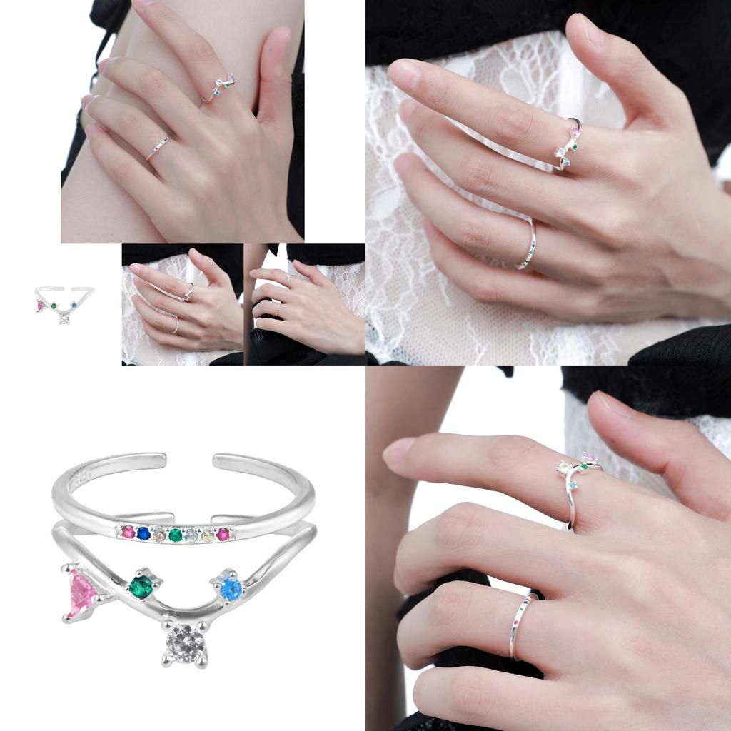 Chic Unique Design Adjustable Copper Ring For Women Featuring Elegant Geometric Shape