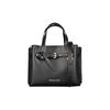 MK Emilia Culoare Solidă Cataramă Aurie Piele Texturată Împletită Geantă de Umăr Geantă Crossbody Geantă Tote Geantă Mică Femei Negru 35F0GU5S5T-BLACK