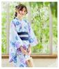 Arisana Yukata for Separate Sizes and 160cm and Watercolor Camellia 130cm Two-Way Girls, Set, 120, 130, 140, 150, (3-Piece Set Top, Dress, Obi),