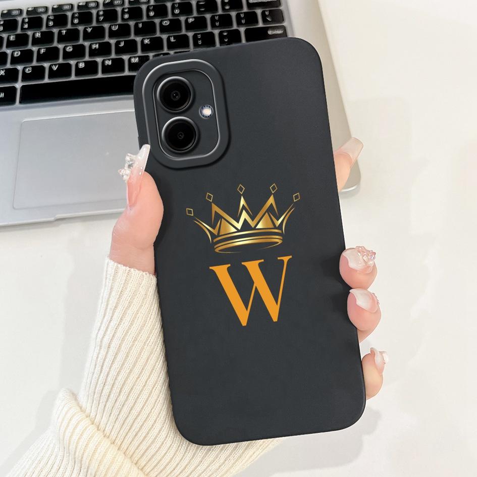 For Samsung Galaxy A06 Case 2024 Fashion Crown Letters Soft Silicon Back Cover For Samsung A06 SM-A065F SM-A065M A 06 Phone Case