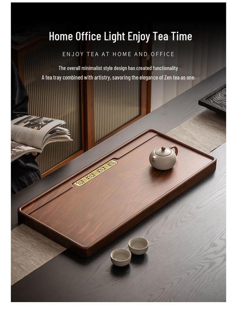 Solid Wood Tea Tray for Gongfu Tea with Drainage System