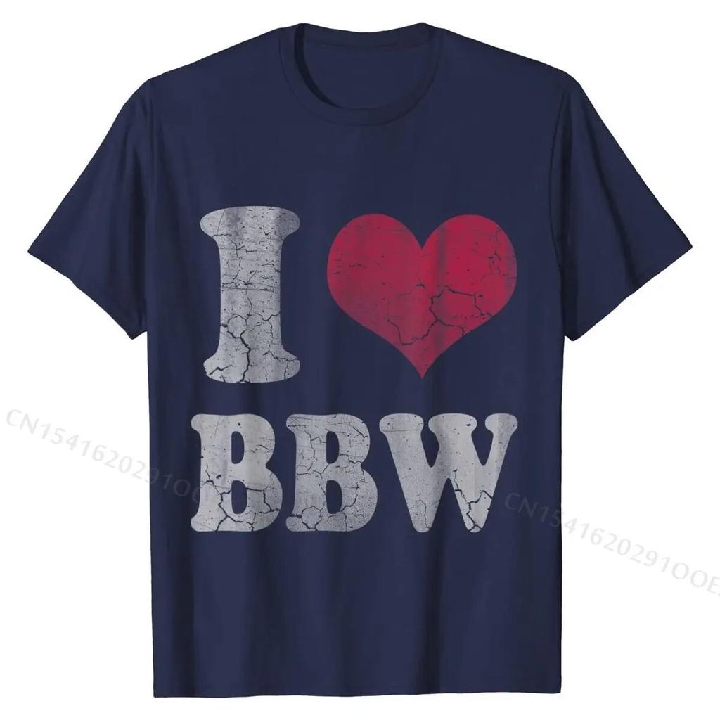 I Heart BBW T-Shirt Big Beautiful Women Shirt Cotton T Shirt Custom Cute Street Top T-shirts Unisex