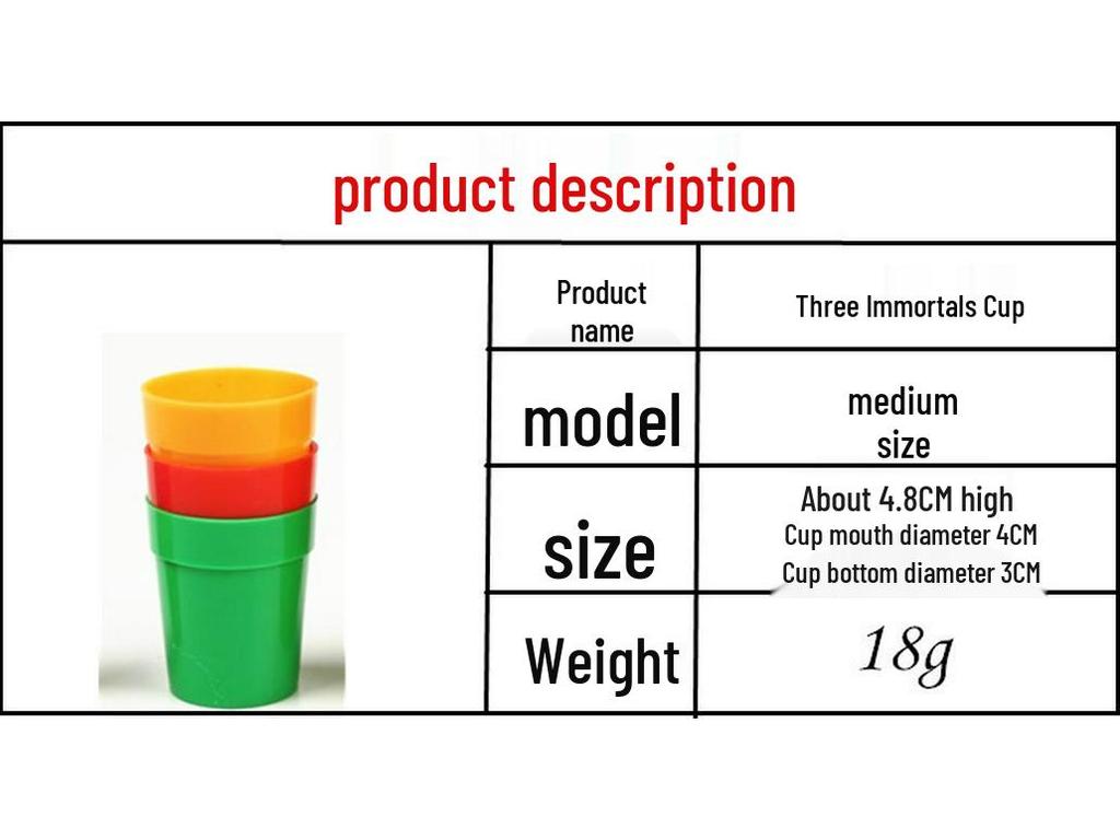 Magic Props - Three Immortals Cups Set: Extra Large, Large, Medium, Small.