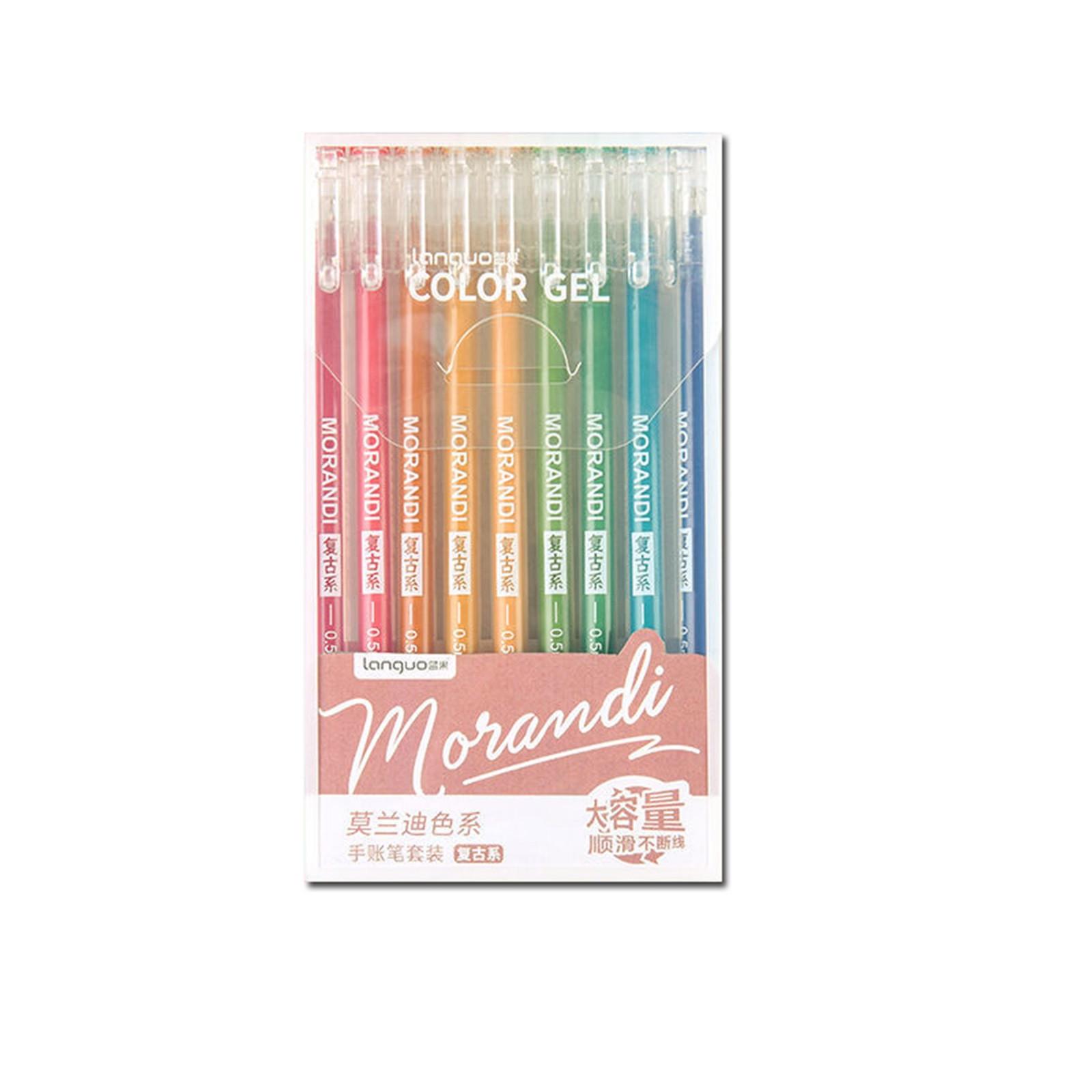 

Colored Gel Pens, 9 Colors, Smooth Writing For Adults And Kids Writing Journaling Taking Notes Drawing For School Supplies 10ml