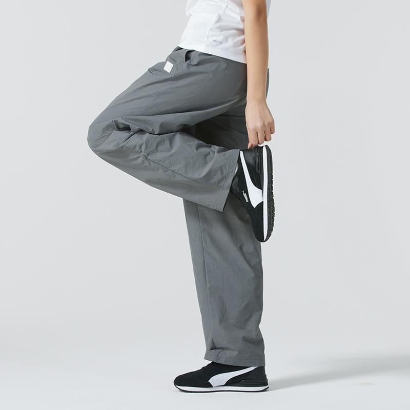 Puma Sports Lifestyle Series Loose Fit Running Fitness Training Straight Leg Knit Pants Women Pants Gray 689301-71