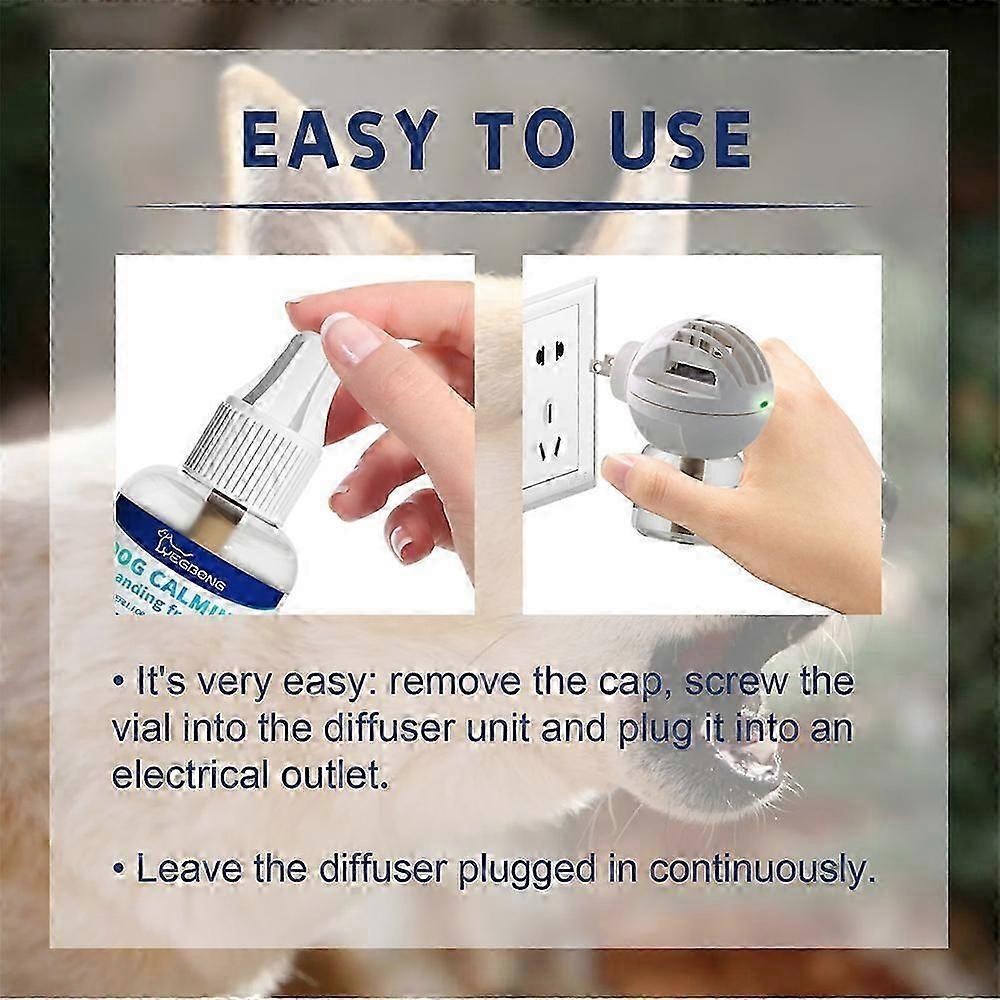 1-3x Dog Calming Pheromone Diffuser Refill Relieve Anxiety Stress Barking Chewing