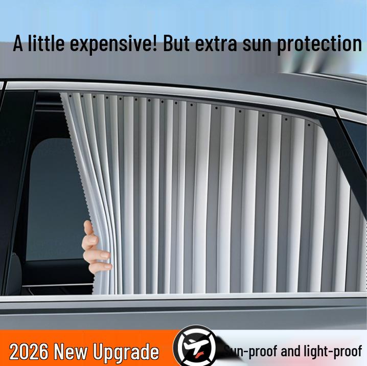 Magnetic Car Sunshade Privacy Curtain No-Install for Rear Seat Windows